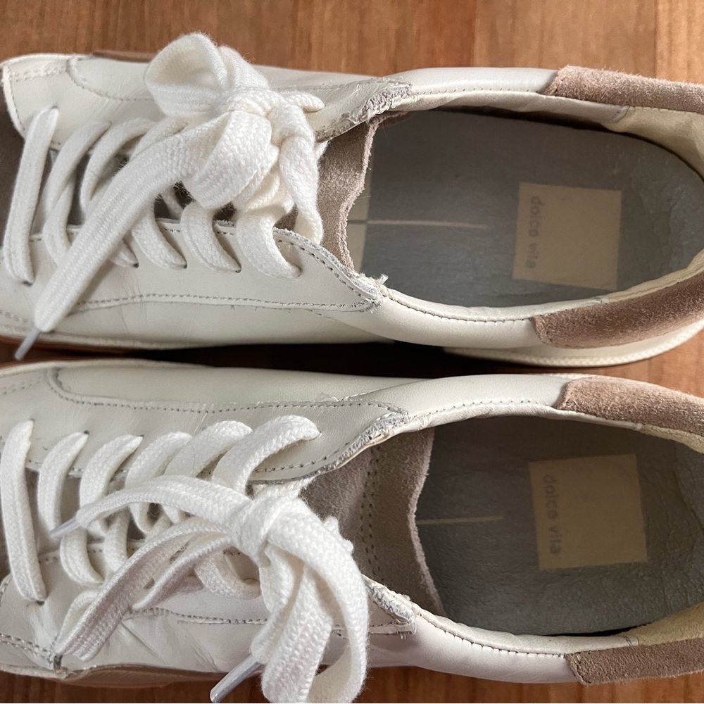 Dolce Vita Cream and Tan Sneakers